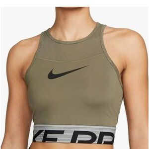 Nike Pro Olive Green Crop Tank | Size XXL